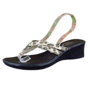Callisto | Shoes | Nwot Callisto Crystal Black Resort Wedge Thong